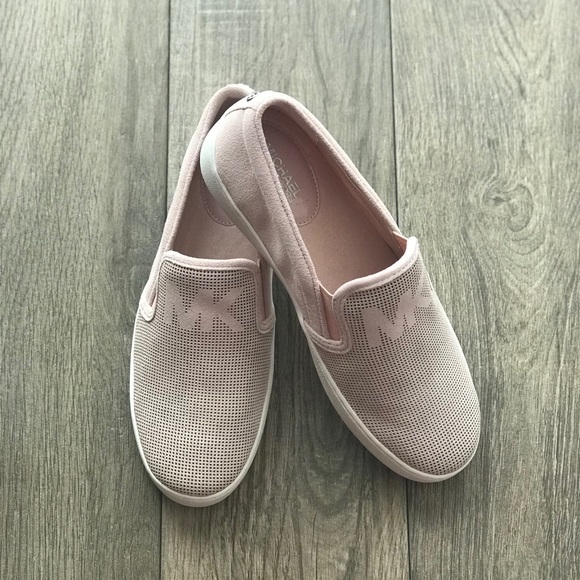 michael kors pink slip on shoes